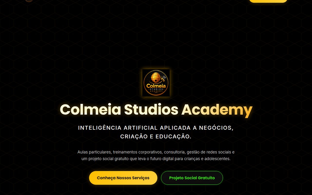 Colmeia Studios Academy Website